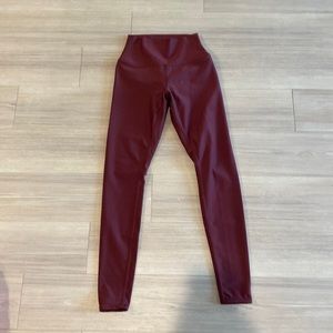 Burgundy Alo Airbrush Legging Small